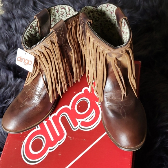 Dingo GIGI booties brown size 6.5 - Picture 4 of 9